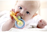 Tolo baby rattle triangle - pastel colours - educational toy-2