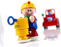 Tolo Spielfigur Straßenarbeiter mit Bohrmaschine - First Friends Spielzeug-3