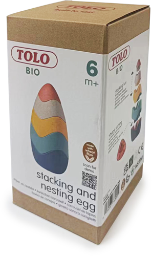 Tolo Bio stapel en nestel toren - educatief babyspeelgoed van bioplastic-3
