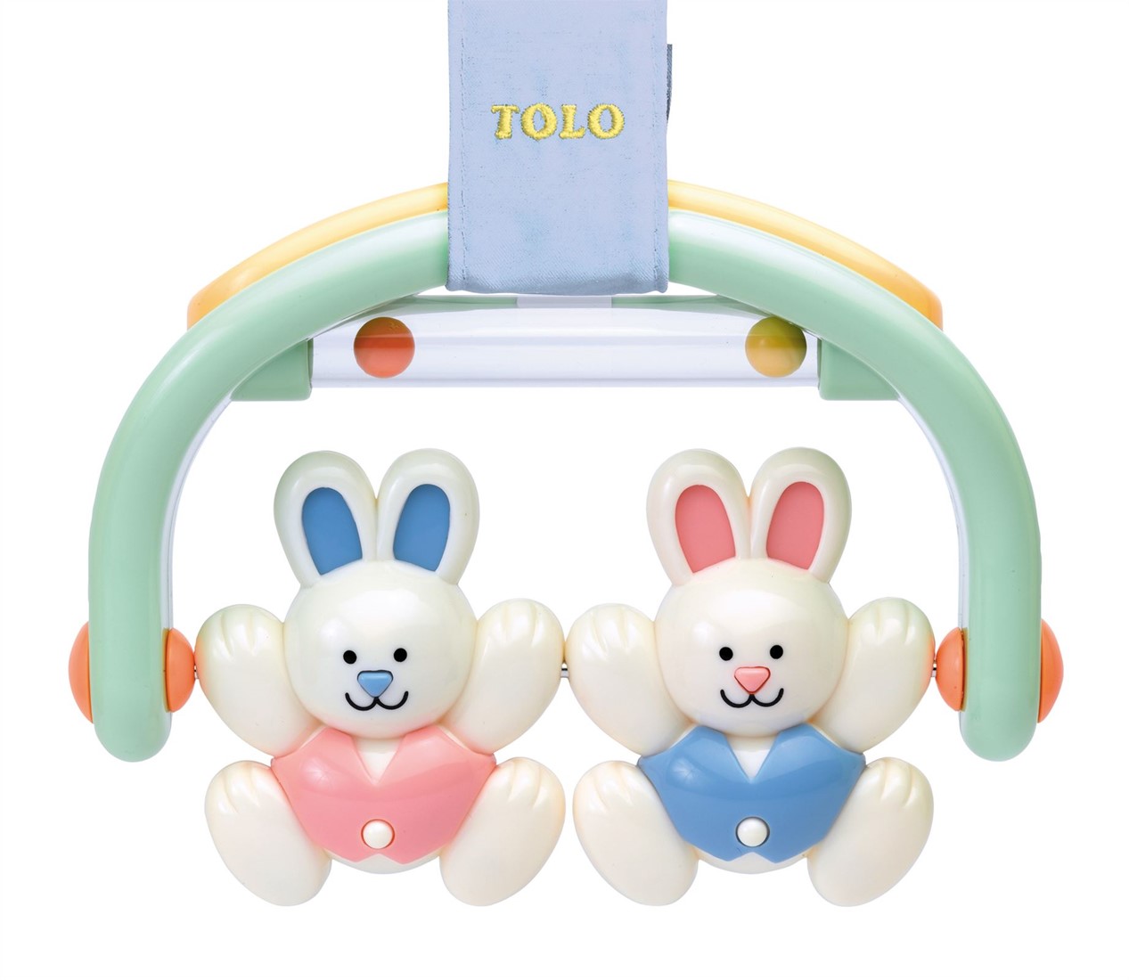 Levering mate schoorsteen Tolo Baby Box Speelgoed - Schommelende Konijntjes kopen?