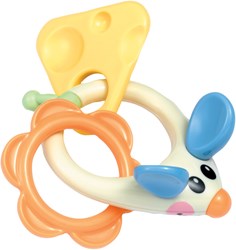 Tolo Baby rammelaar muis pastelkleuren - veilig babyspeelgoed