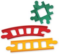 Tolo circuit de rails First Friends - 7 pièces jouet coloré