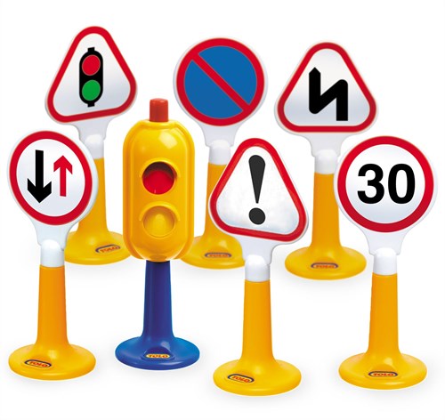 Tolo traffic signs playset - First Friends - 7 pieces - educational toy