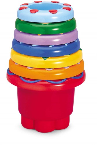 Tolo Regenboog Stapelbekers Speelgoed - 7 stuks kleurrijk stapelplezier