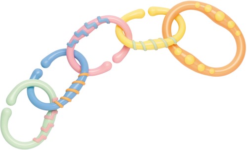Tolo Baby Rubberen Schakels Pastelkleur - 5 stuks